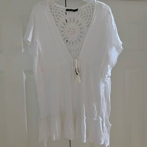 Gauze beach cover-up